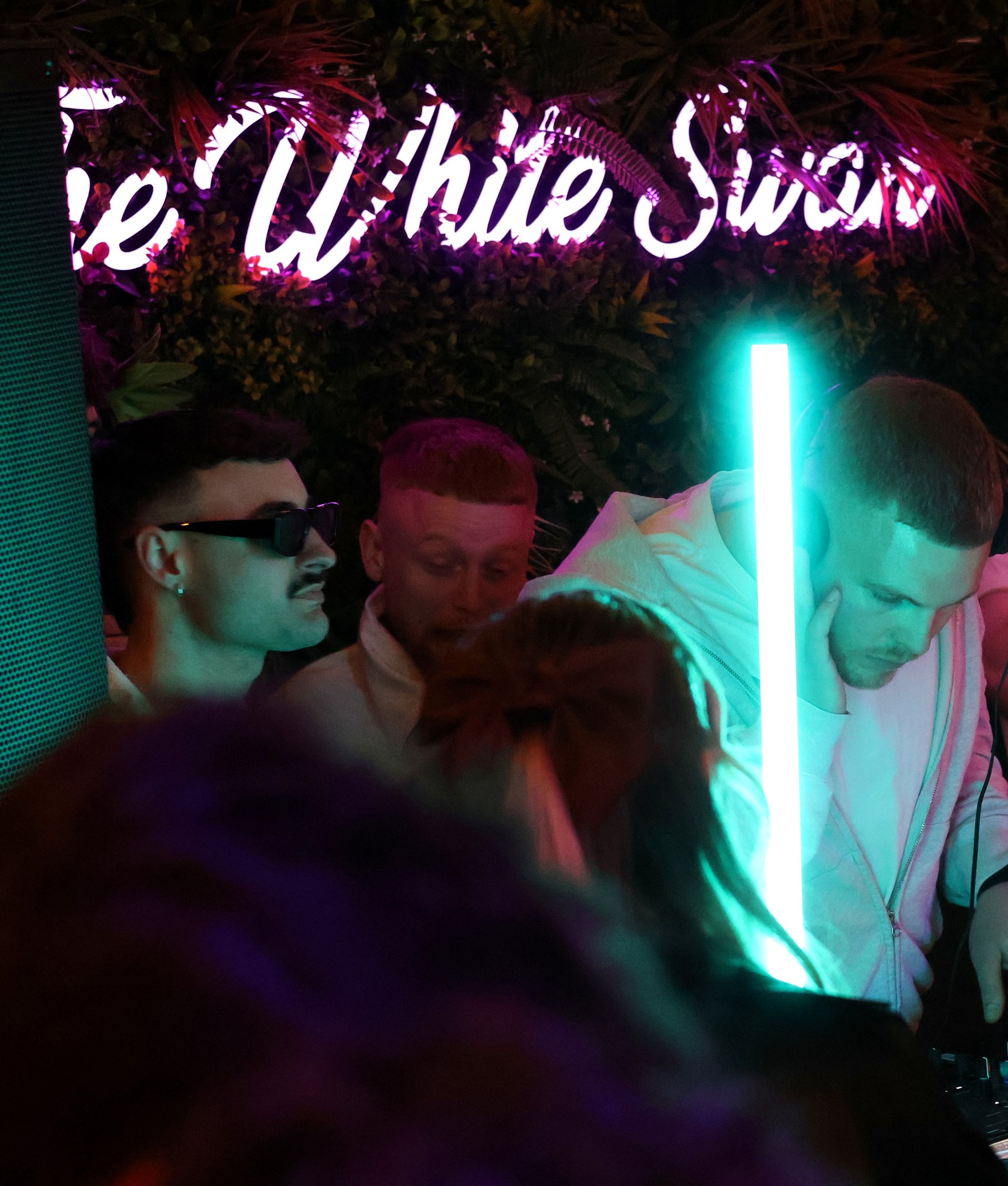 Middo behind the decks at The White Swan